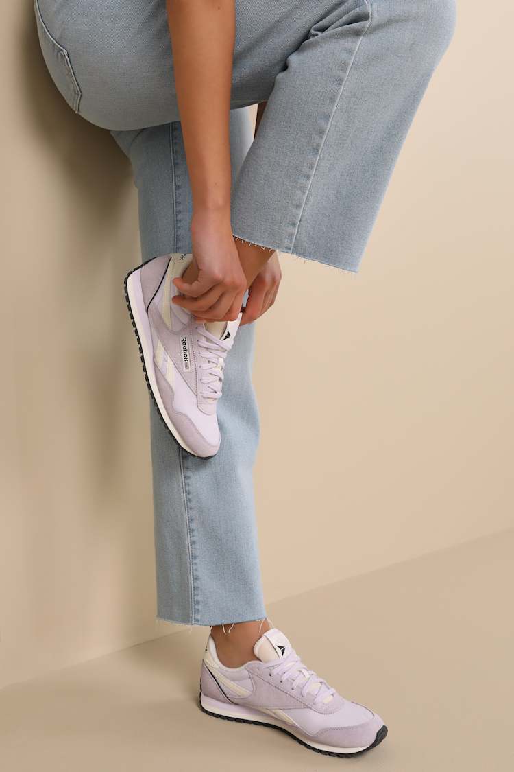 Classic AZ Purple and Chalk Lace-Up Sneakers