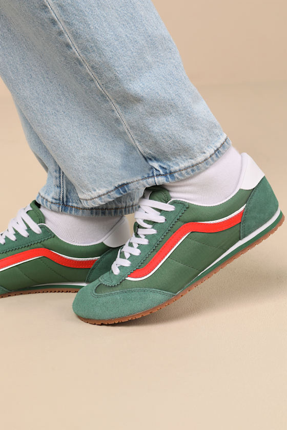 Vans Super Lowpro Fairway Green - Suede Leather Sneakers - Lulus