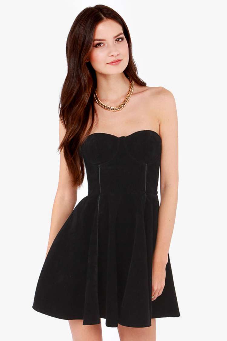Mink Pink Saint Bernadette Dress - Black Dress - Strapless Dress - $95.00 - Lulus Mink Pink Saint Bernadette Dress - Black Dress - Strapless Dress - $95.00 - Lulus