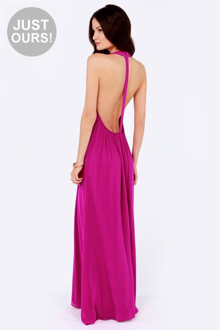Sexy Magenta Dress - Maxi Dress - T Back Dress - $47.00 - Lulus