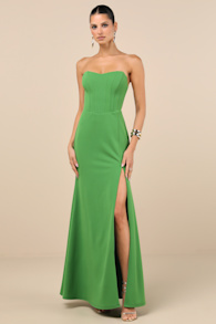 Passionate Admiration Green Strapless Bustier Maxi Dress 5