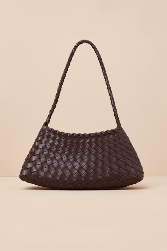 Lilijana Dark Brown Woven Shoulder Bag - thumbnail 5