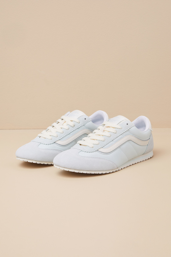 Vans Super Lowpro Hint Of Mint Suede Leather Sneakers