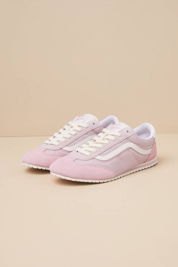 Super Lowpro Sepia Rose Suede Leather Sneakers