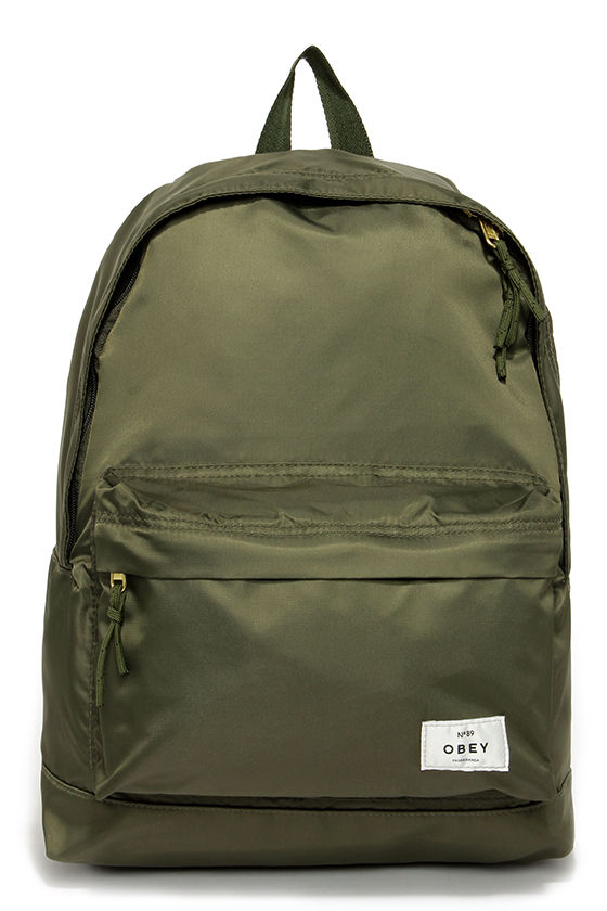 Obey Laroche Backpack - Army Green Bag - Green Backpack - $79.00 - Lulus