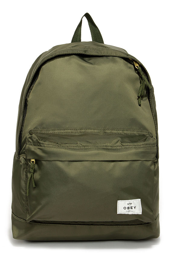 Obey Laroche Backpack Army Green Bag Green Backpack 79.00 Lulus