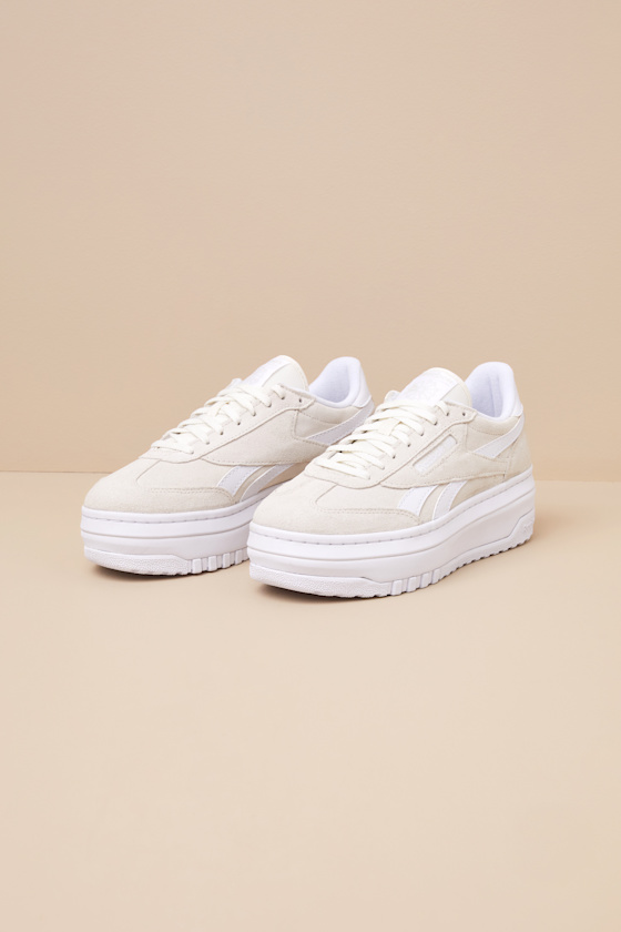 Reebok Campio Extra Chalk And White Suede Leather Sneakers