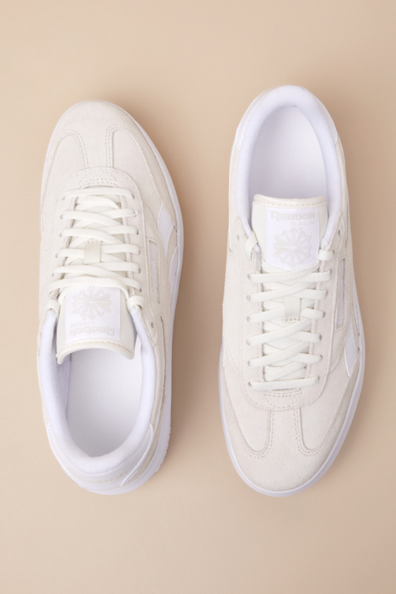 Reebok Campio Extra Chalk And White Suede Leather Sneakers