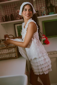 Raphaela White Eyelet Embroidered Bloomer Shorts