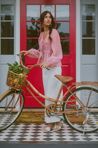 Pleasant Poise White High-Rise A-Line Midi Skirt