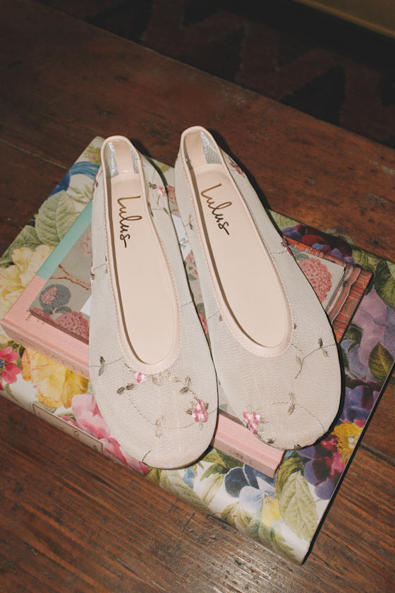 Idony Light Nude Floral Mesh Ballet Flats 1