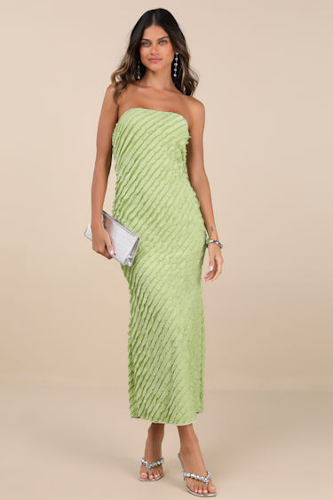 knee length dresses for ladies Strapless Midi Dress main image 0