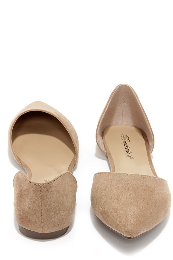 Cute Beige Shoes - D'Orsay Flats 