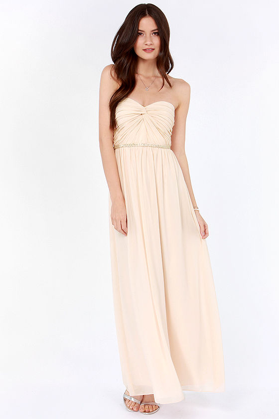 light peach color gown