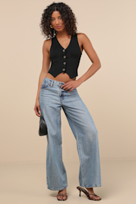 Elevated Impression Black Sleeveless Vest Top 7