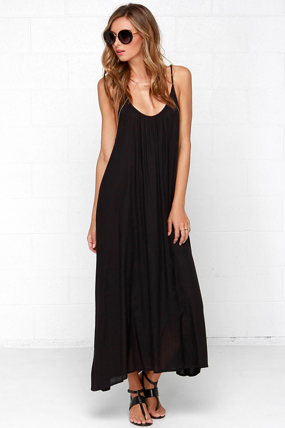 Cute Black Dress - Maxi Dress - Sundress - Boho Dress - $48.00 - Lulus