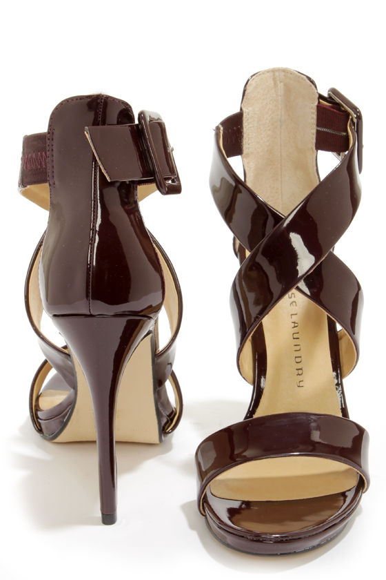 oxblood stilettos
