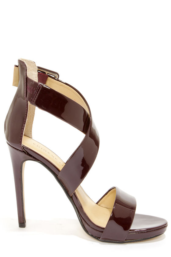 oxblood stilettos