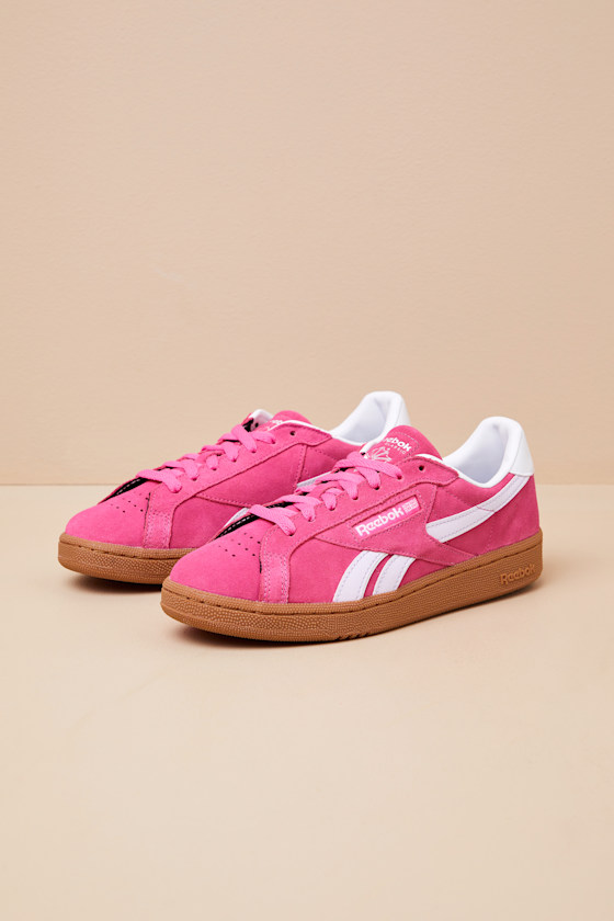 Club C Grounds UK True Pink Suede Leather Sneakers 1