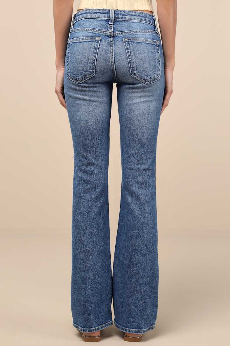 Jannah Medium Wash Denim Low-Rise Bootcut Jeans