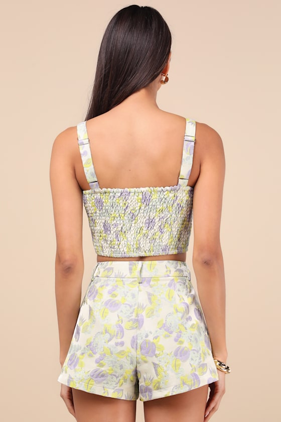 Carlita Light Mint Multi Jacquard Two-Piece Romper 3