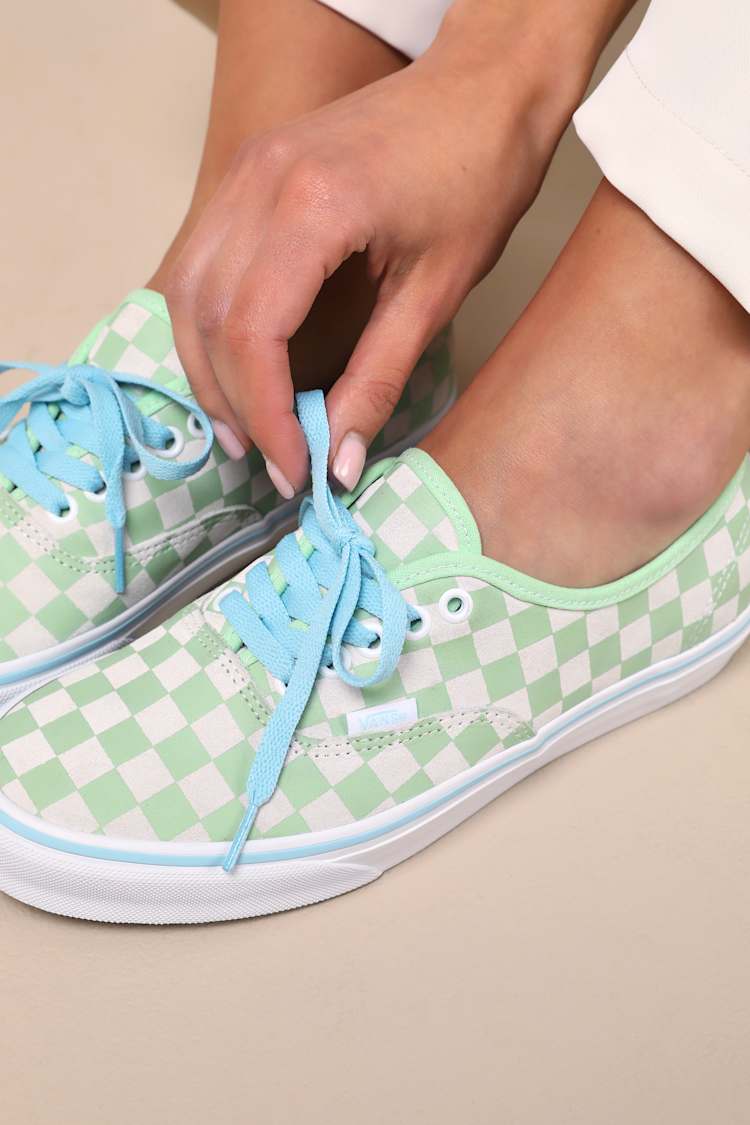 Sneakers Vans Green Checkerboard Authentic Checkerboard Pistachio