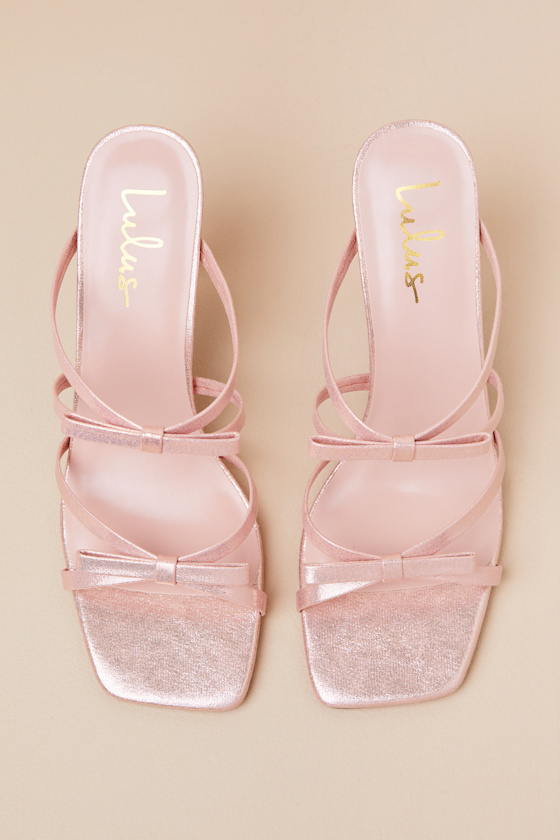Lulus Pascaline Pink High Heel Slide Sandals In Pink