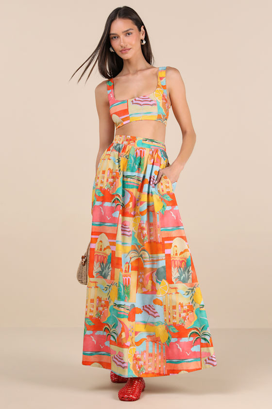 SHOW ME YOUR MUMU PISA MULTI PRINT BRALETTE TOP