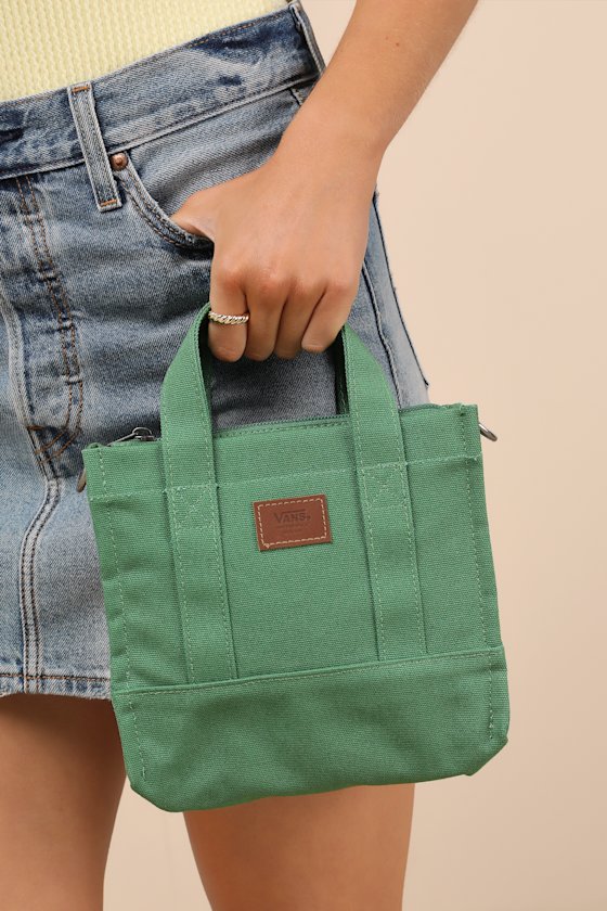 Lil Pergs Green Crossbody Mini Tote Bag 7