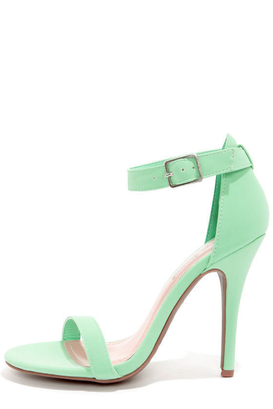 mint colored high heels