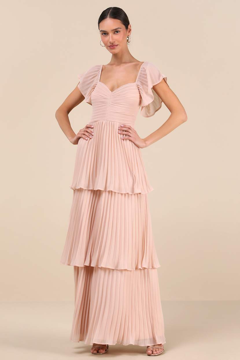 open lace back dress Ballet Pleated Liza Dress main image 0