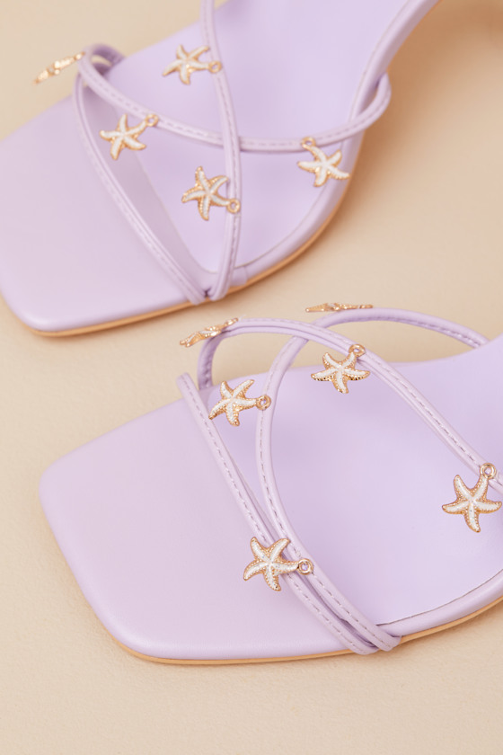 Lulus Marcelia Lavender Lace-up High Heel Sandals
