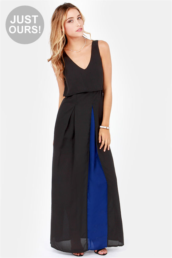 black satin dress with lace trim