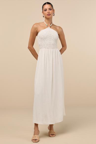 halter dress casual Meet Me Backless Halter Neck Mini Dress main image 0