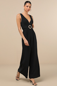 Emlyn Black O-Ring Wide-Leg Jumpsuit 1