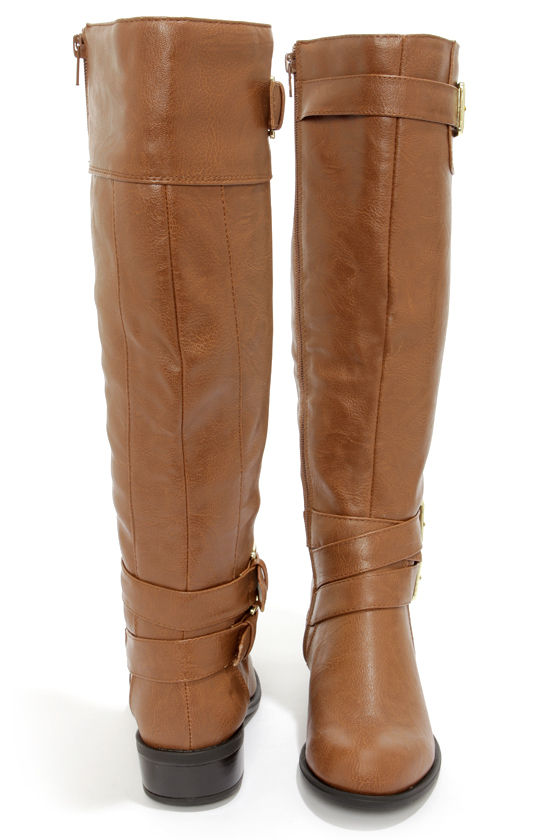 cognac riding boots