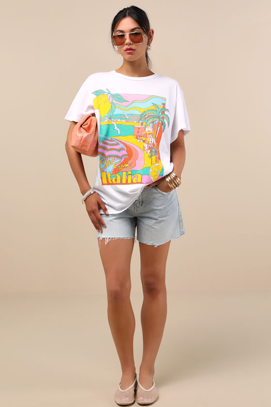 ❤︎ mumu❤︎ Show Me Your Mumu Tom Tee - White Graphic Tee - Oversized