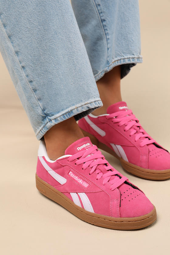Club C Grounds UK True Pink Suede Leather Sneakers 1