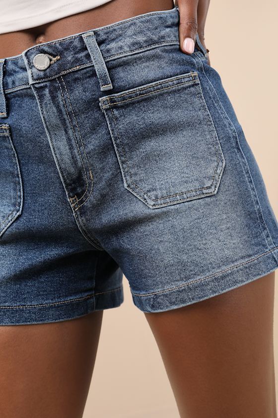JBD Sailor Shorts - Medium Wash Shorts - Sailor Denim Shorts - Image 5