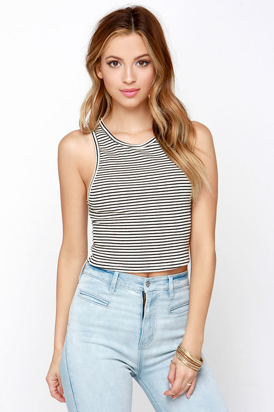 Cute Striped Top - Crop Top - Sleeveless Top - $25.00 - Lulus