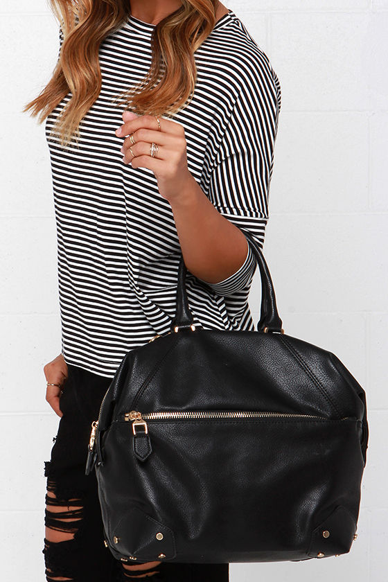 Chic Black Handbag Black Purse Vegan Leather Handbag 70.00 Lulus