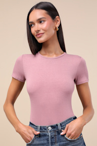 Kinship Mauve Ribbed Bodysuit 7