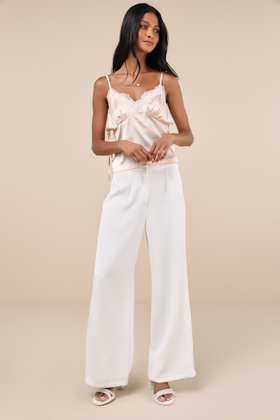 Champagne Top - Cami - Tie Strap Tank Top - OTS Tie Cami Top - Lulus