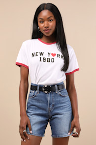 Baggy Medium Wash Denim High-Rise Long Shorts