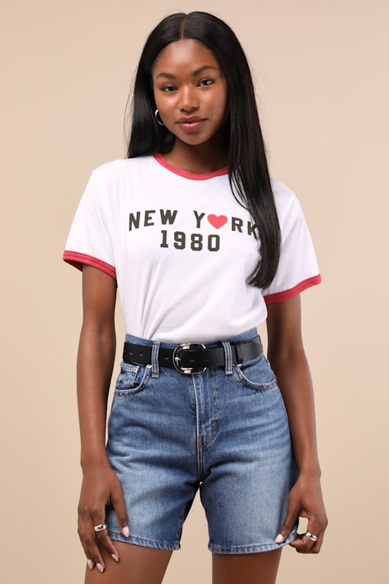 Baggy Medium Wash Denim High-Rise Long Shorts 1