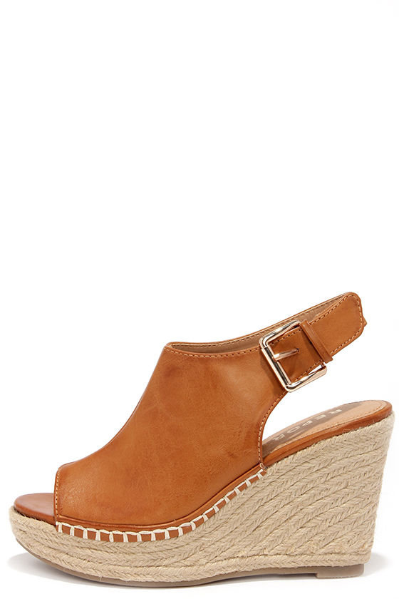 Cute Peep Toe Sandals - Espadrille 