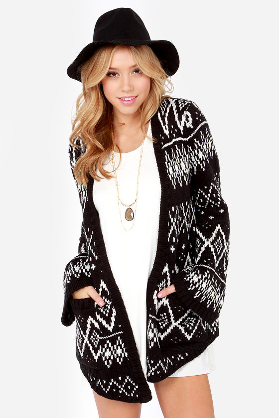 Element Eden Eisley Sweater - Cardigan Sweater - Black Sweater - $79.50 - Lulus