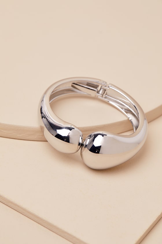 Shop Lulus Iyona Silver Chunky Tapered Cuff Bracelet