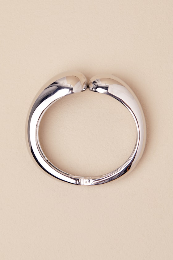 Shop Lulus Iyona Silver Chunky Tapered Cuff Bracelet