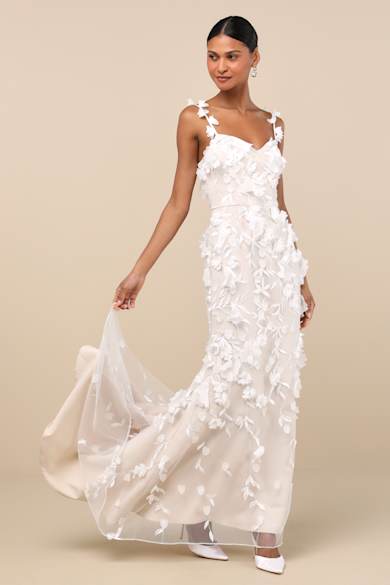 long dress fall White Boho Maxi Dress main image 0